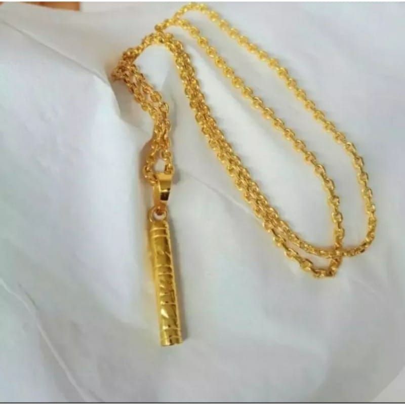 Kalung Nuri Free Liontin Bambu Ukir Gold Xuping Wanita 24K Canti Perhiasan Wanita Dewasa Anti Karat