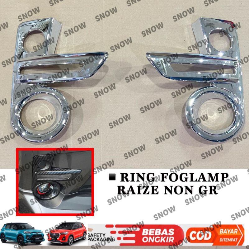 Ring Foglamp Cover Raize Rocky 2021 2023 2024 Chrome