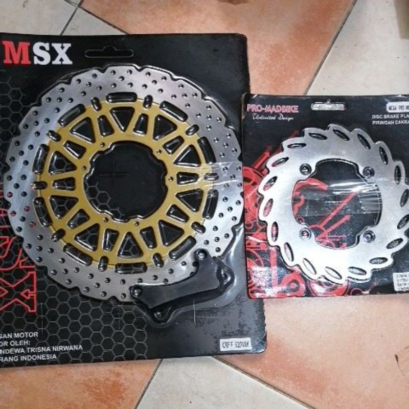 piringan crf depan belakang supermoto pnp 320mm set breket