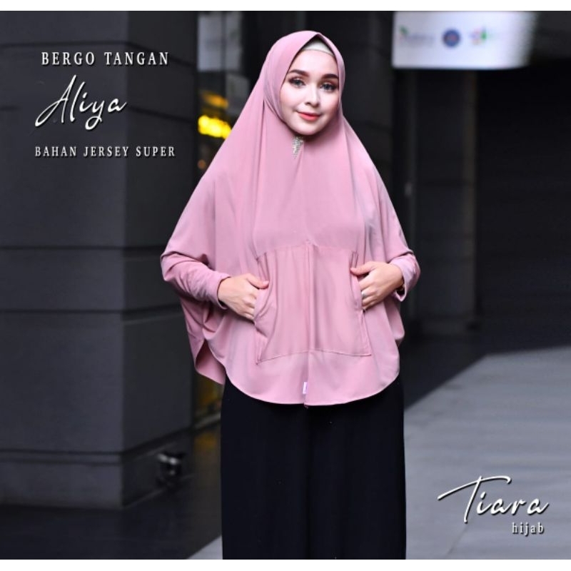 TYARA Hijab tangan saku aliya jilbab bergo lengan jersey