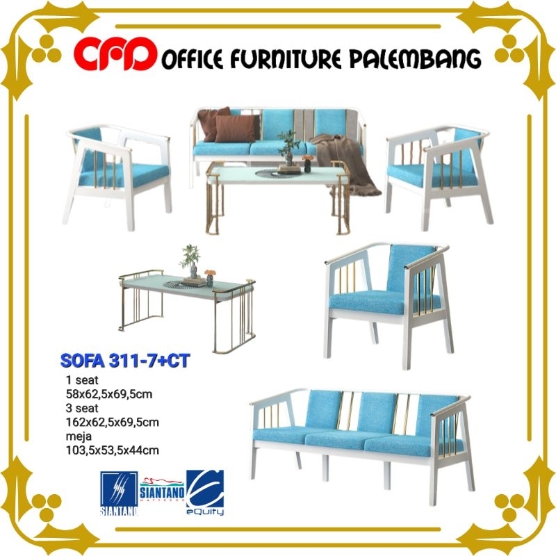 sofa tamu siantano 311-7+ct sofa ruang tamu sofa kantor sofa minimalis kayu solid