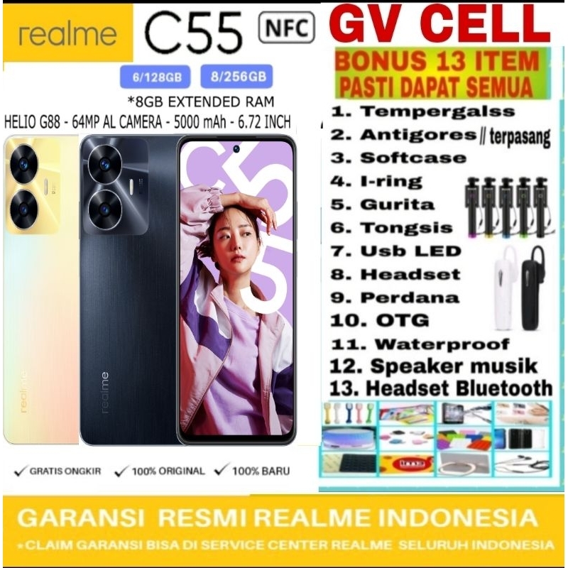 REALME C55  NFC 8/256GB RAM 8GB ROM 256GB & 6/128GB GARANSI RESMI REALME
