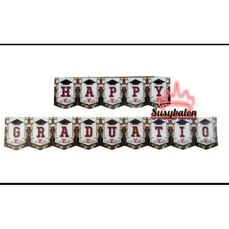 Banner Happy Graduation/ Bunting Flag Happy Graduation