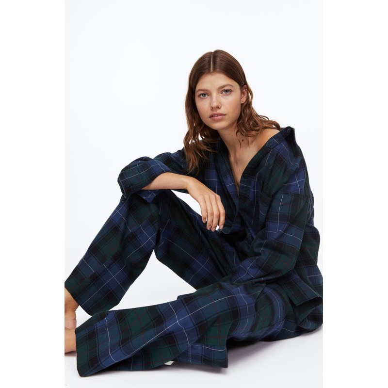 H&amp;M plaid Flannel Pajamas Set Original