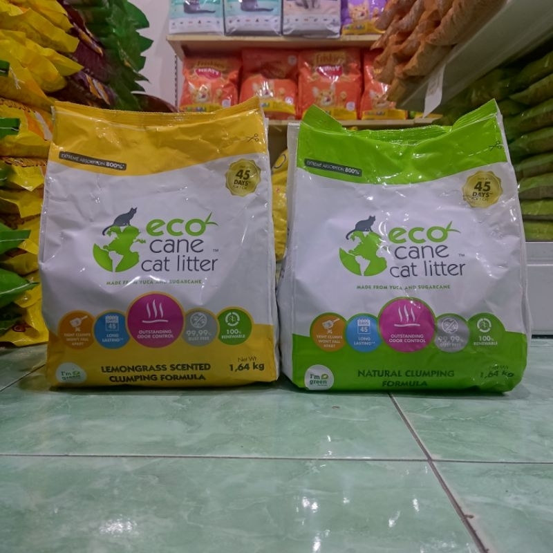 Pasir Eco Cane cat litter 1,64kg - pasir kucing super premium