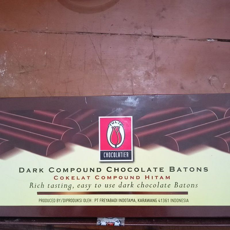 

Cokelat / coklat tulip stik dark compound chocholate batons / coklat compound hitam 1.5 kg