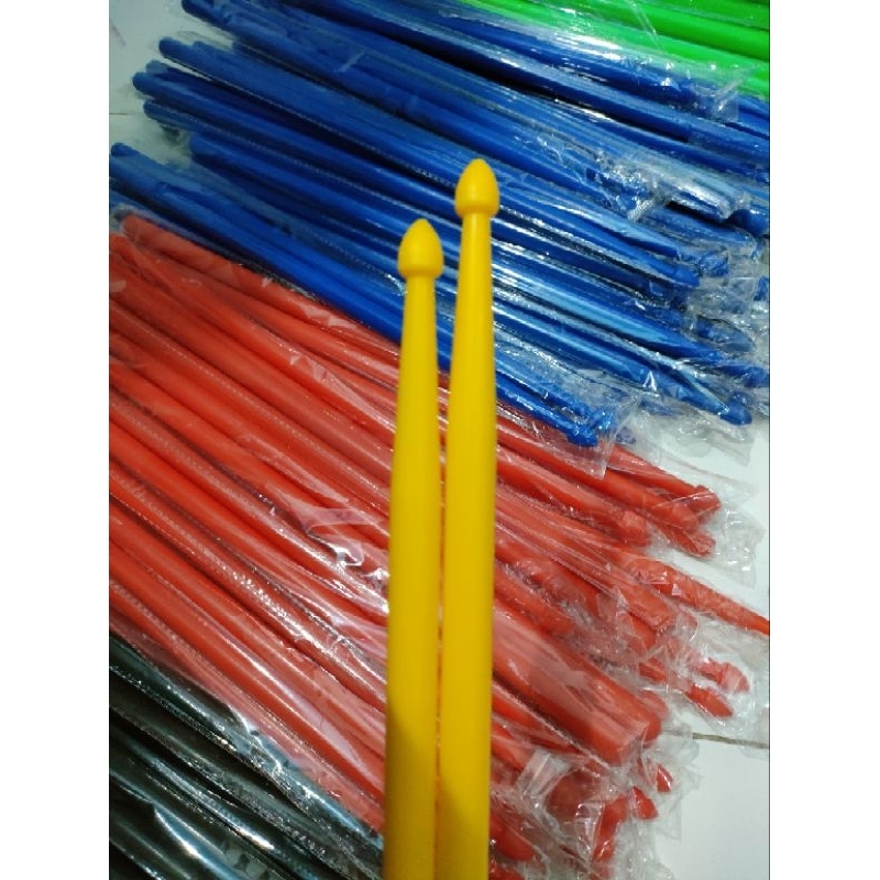 Stick Drum Nylon warna poundfit Ripstick juga bisa untuk stick drumpad, sepasang kanan kiri stik nilon