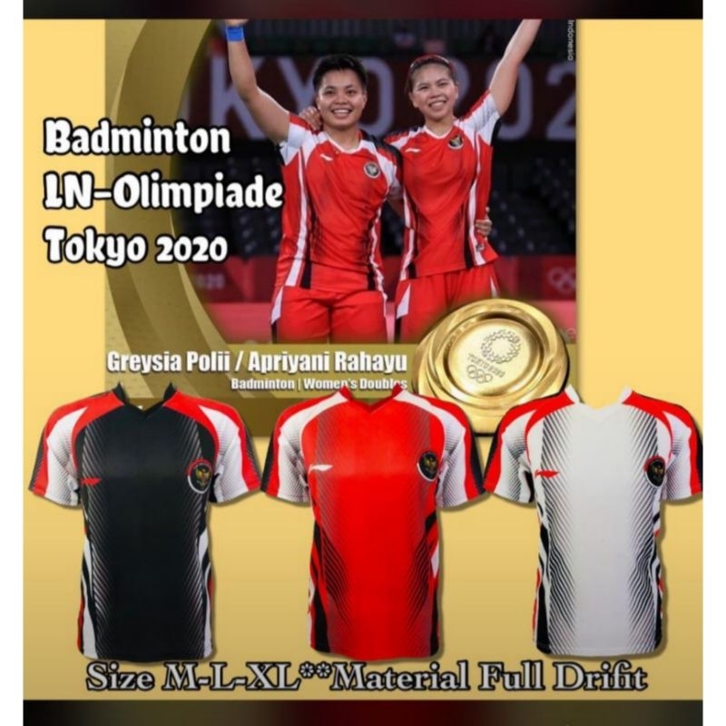 Baju Badminton Lining Olimpiade Premium - Kaos Badminton Lining - Jersey Badminton Lining - Baju Bul