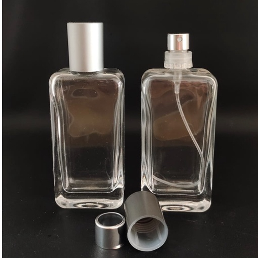 Botol Parfum V32640 50ml easypump+Ring+Tutup Silver DOFT per pcs/satuan/ecer
