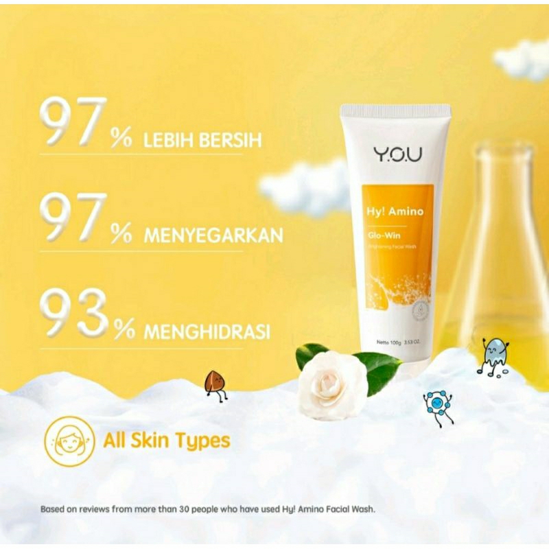 YOU Hy! Amino Facial Wash Series Ac-Ttack|Wow-Tery|Glo-Win|Oil-Contrl|Bye-byeteria- Face Wash