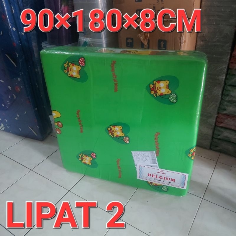 Kasur busa super lipat 2 ukuran 90×190cm tebal 8cm/kasur lantai busa super lipat 2 tebal 8cm