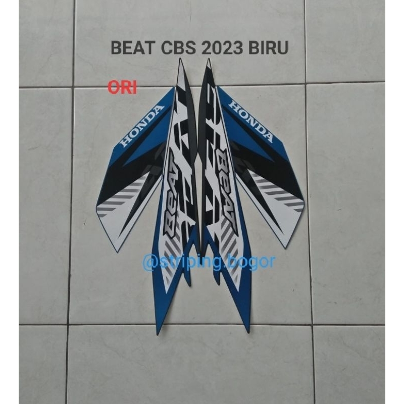 Stiker Striping Motor Honda Beat CBS 2023 Blue ORI