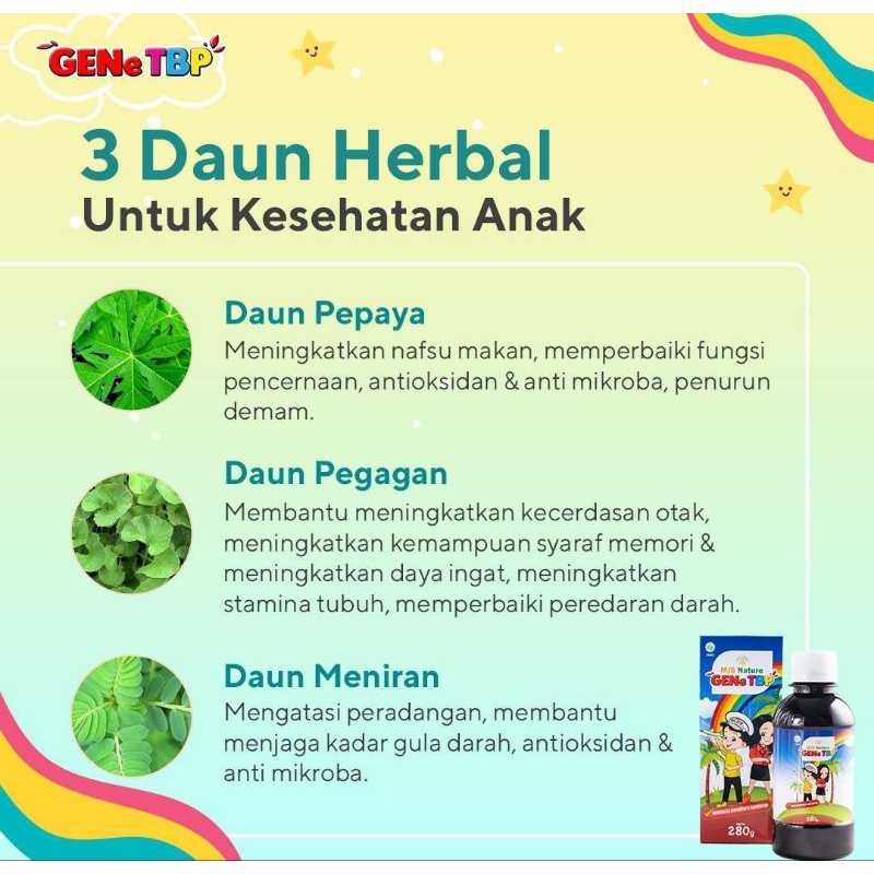 Sirup Anak GENE TBP (GENERASI TINGGI BESAR dan PINTAR) 200 ml