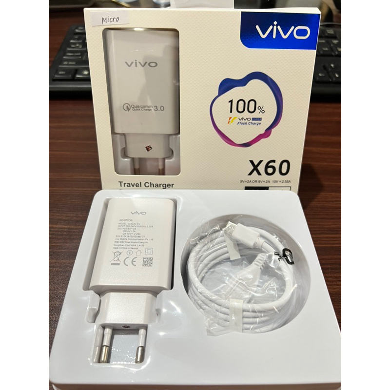 Charger Vivo X60 Original Dual Engine Fast Charging Dua Mesin (Micro Usb)