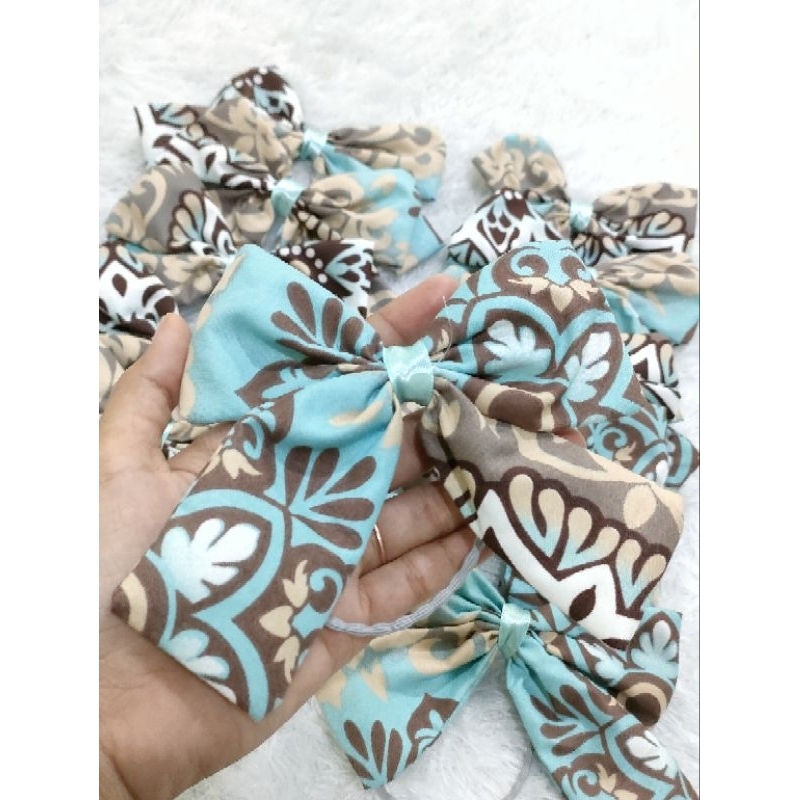 Ikat rambut pita / kunciran rambut pita motif cantik / tali rambut pita