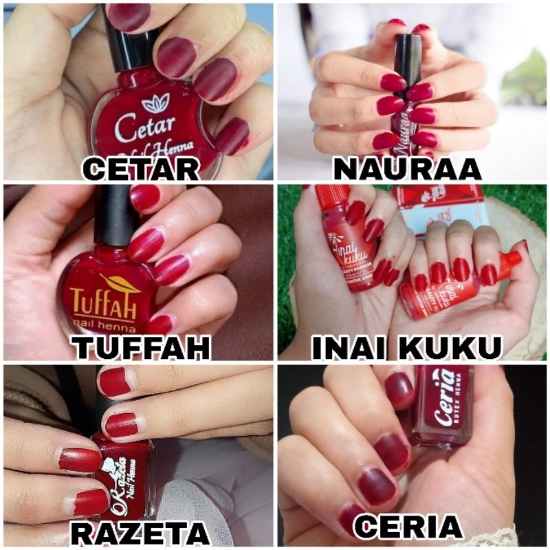 [BISA COD TERMURAH] TUFFAH NAIL HENA, NAURAA NAURA KUTEK MUSLIMAH, RAZETA CERIA KUTEX HENNA , CETAR NAIL HENNA KUTEK HALAL SAH SHOLAT, INAI KUKU, TUFFAH NAIL HENA ORIGINAL, HENNA KUKU, BUKAN PEEL OFF