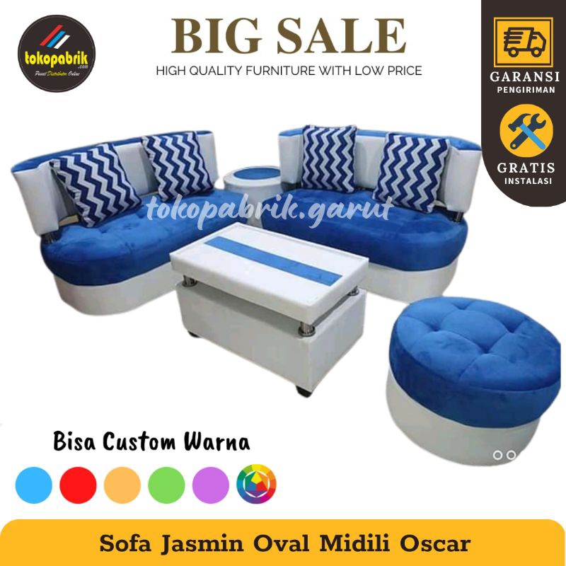 Sofa Jasmin 221 Sofa Tamu Minimalis Modern Bahan Midili dan Oscar Sofa Murah Garut Bandung Soreang