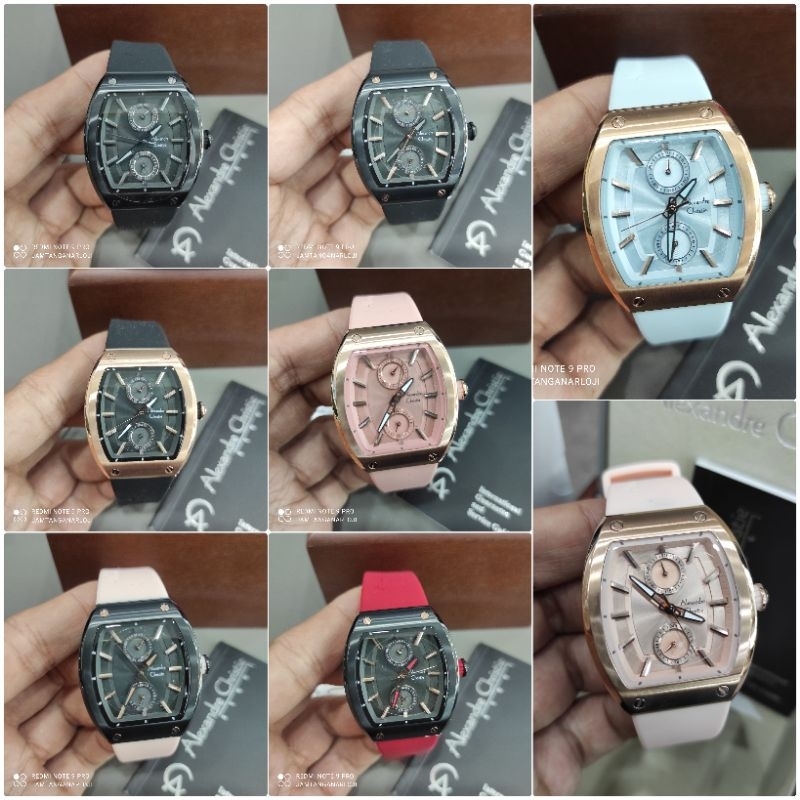 JAM TANGAN WANITA ALEXANDRE CHRISTIE AC 2944 NEW AC2944 RUBBER MESIN BATERAI ORIGINAL