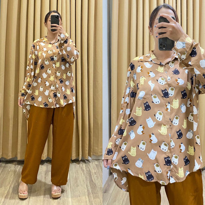 ONE SET RAYON FULL KANCING (PILIH MOTIF) / PIYAMA RAYON WANITA MURAH / PAJAMAS BUSUI / DAILY SET | ONESET RAYON CELANA PANJANG LENGAN PANJANG LD 120 | ONESET PIYAMA LD 130