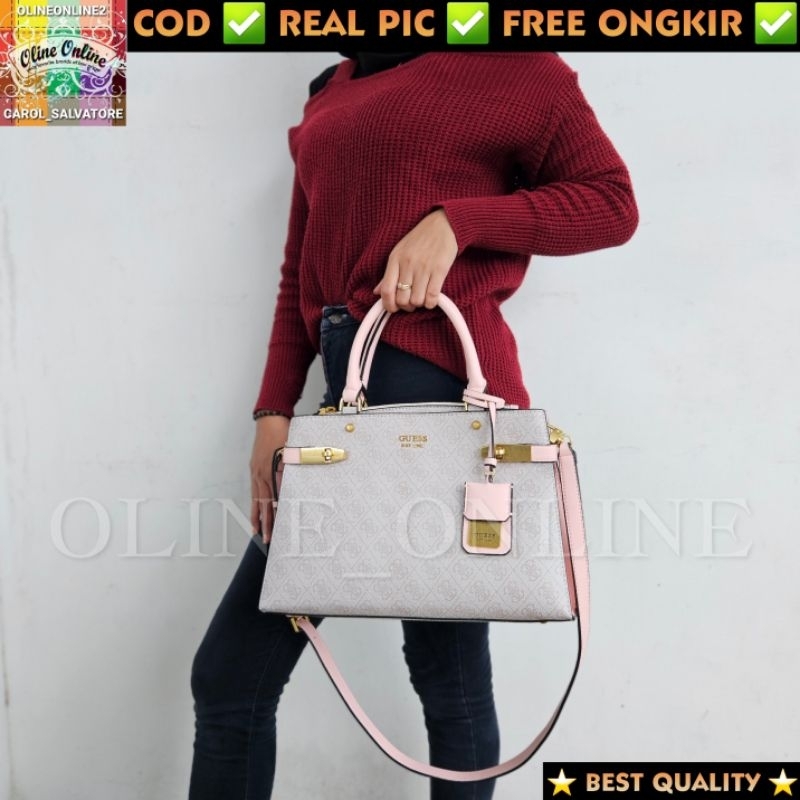 (WODB)tas zadie satchel big top handle 7 warna logo croco brown beige broken white brown black cream logo black batik jinjing office double zipper bag with long strap tali panjang size besar ciayumajakuningan cirebon indramayu majalengka g gb kuningan