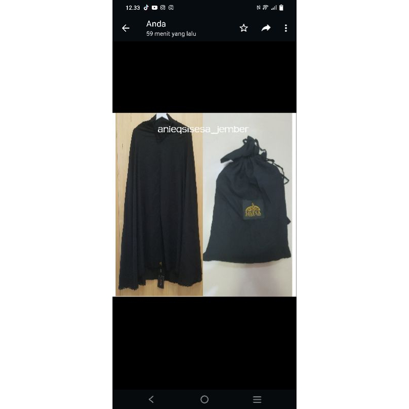 Mukenah sisesa black