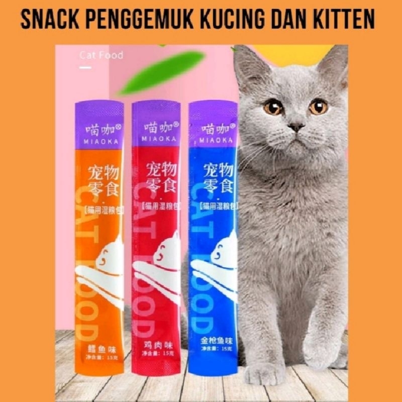 Strip Snack Hewan peliharaan Cat Strip Snack penggemuk Kitten dan dewasa shaestore15