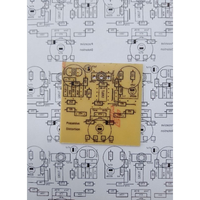 PCB EFEK GITAR POSSESIVE OVERDRIVE OR DISTORSI