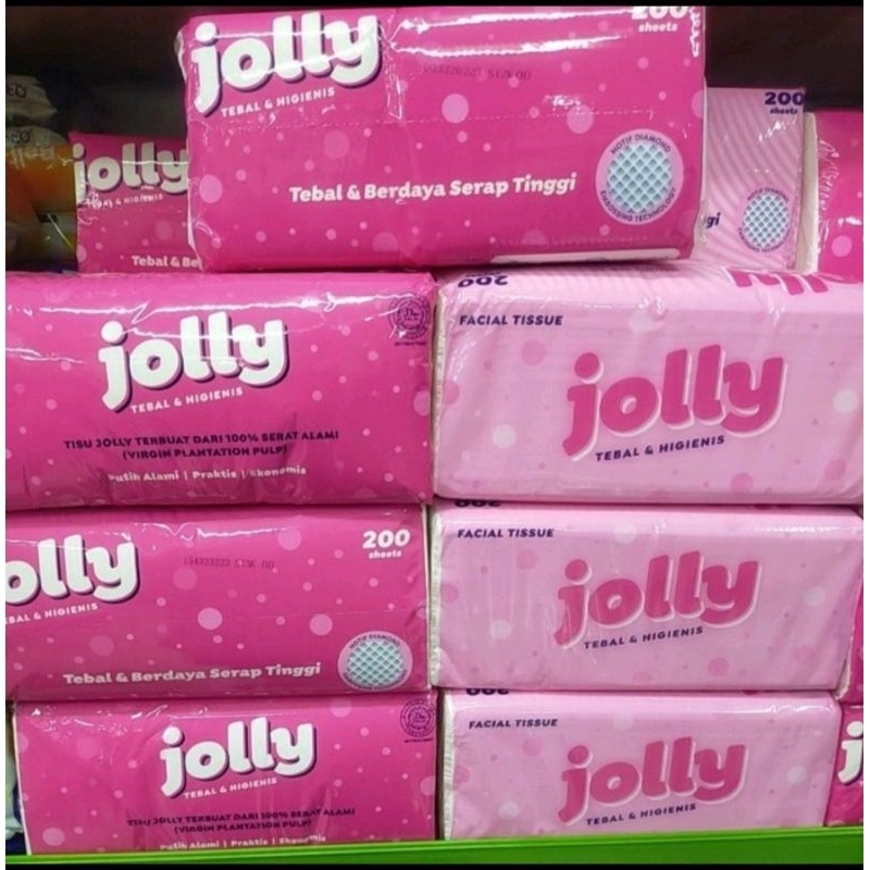 TISSUE JOLLY FACIAL 250 SHEET /LEMBAR 2PLY