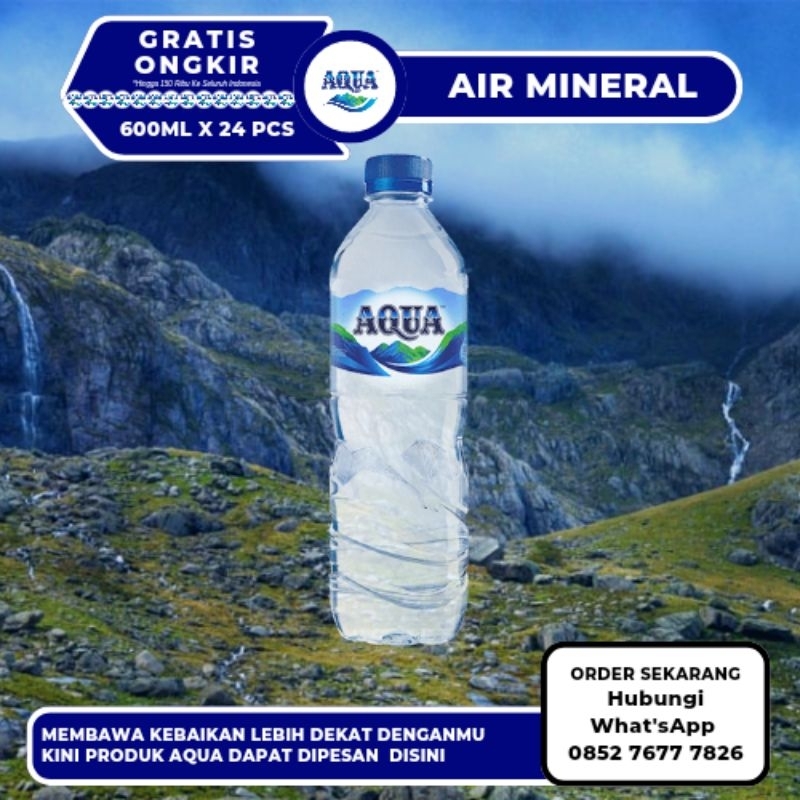 

Air Mineral AQUA 600Ml x 1Pcs