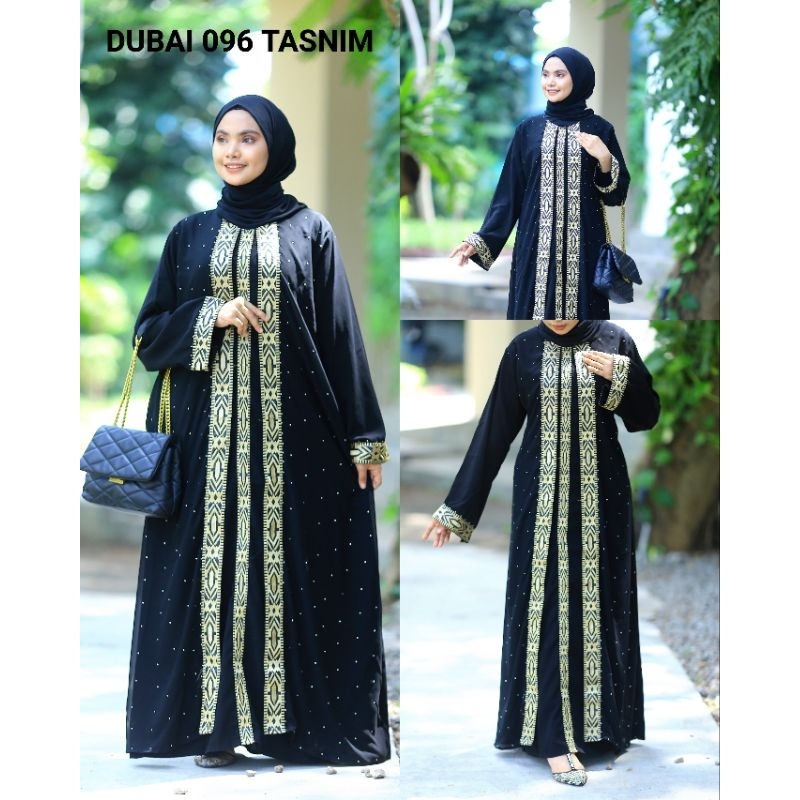 DUBAI 096 TASNIM JETBLACK SAUDI BY PUSAT GROSIR ABAYA