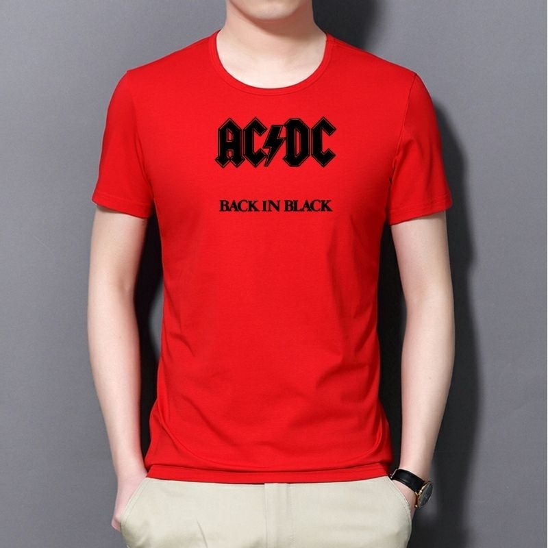 kaos ACDC Pria Lengan Pendek Baju Oblong Lelaki Cod