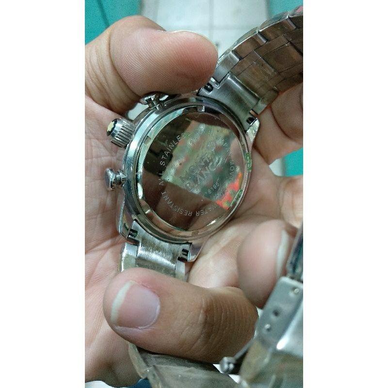 jam tangan sport pria quartz montblanc chronograph jam tangan