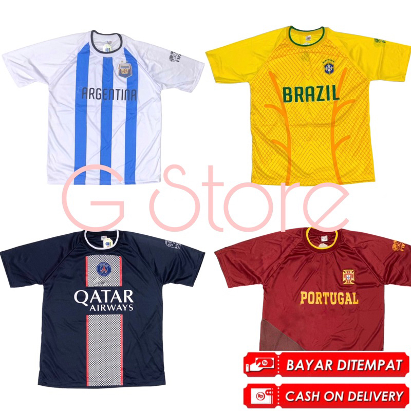 BISA COD / BAJU BOLA DEWASA POLOS / JERSEY DEWASA POLOS / ATASAN BAJU BOLA DEWASA POLOS / JERSEY DEWASA ARG BRZ PTG PSG