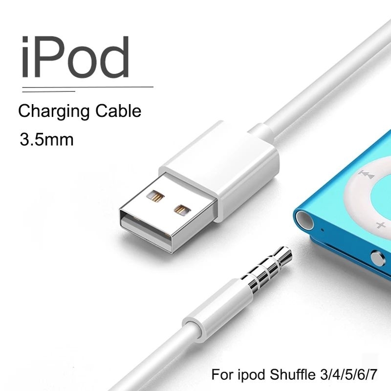 KABEL DATA to IPOD SHUFFLE GEN 4 5 6 7 CABLE CHARGER USB to JACK AUX 3.5mm for Ipod Shufflle Apple