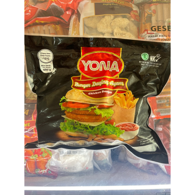 

Yona burger daging ayam 600gr