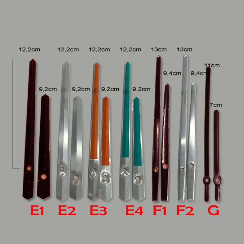 Jarum jam dinding Panjang 15 cm