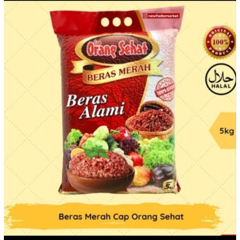 

Beras Merah Cap Orang Sehat 5 kg.