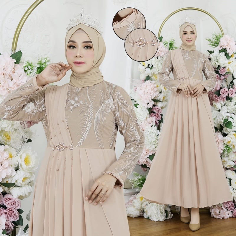 Gamis Salendang Payet / Gamis Modern / Gamis Kebaya Bridesmaid