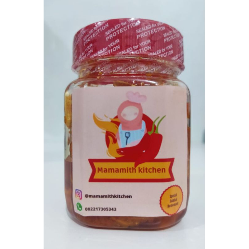 

Sambal Ayam Suwir pedas 150gr