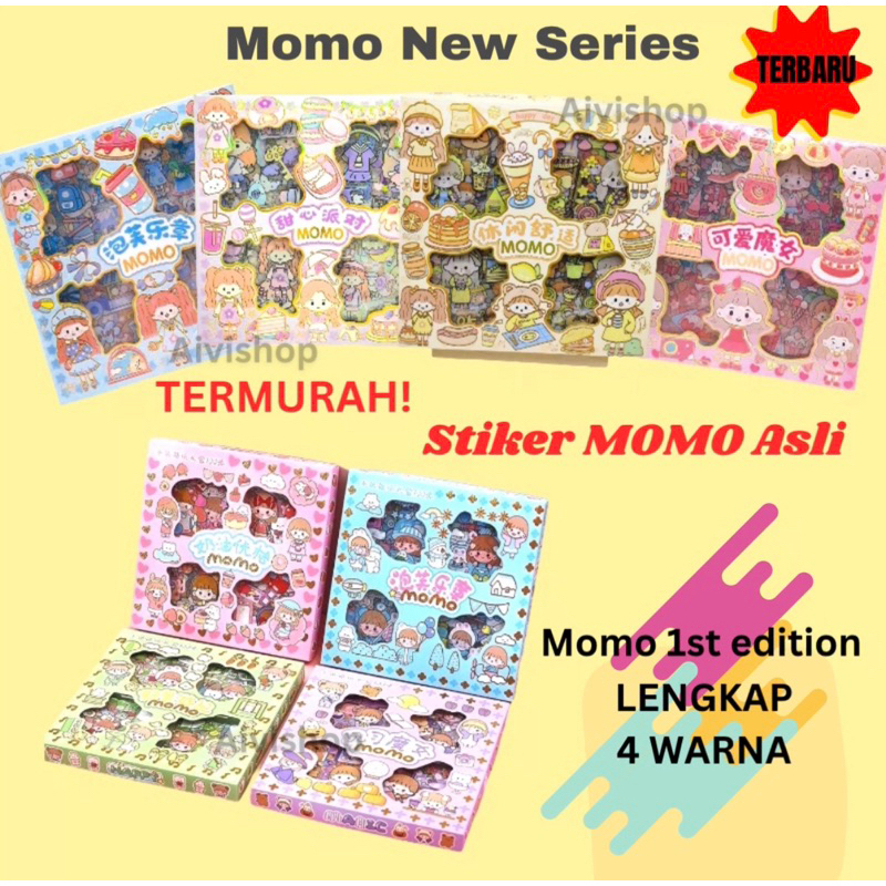 

TERMURAH‼️NEW STIKER MOMO isi 100 lembar 4 warna ASLI‼️