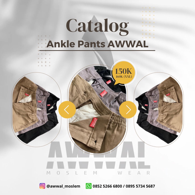 Celana Sirwal Kantor Pria AWWAL Moslem Wear