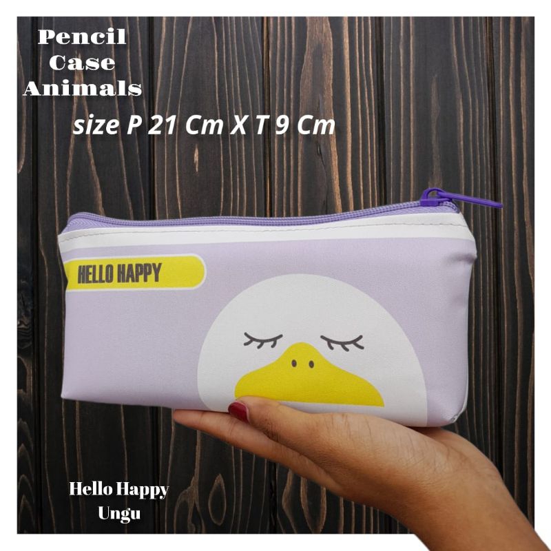 PENCIL CASE/TEMPAT PENCIL /POUCH MINI MOTIF DAUN TROPICAL DAN KAKTUS