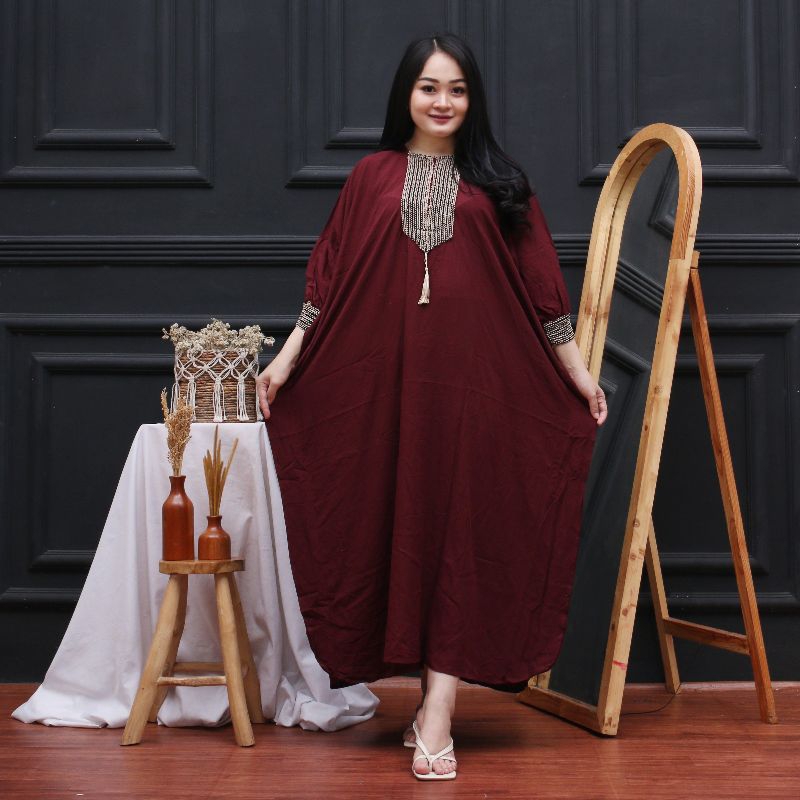 Daster arab DLUSIA YUMNA big size | SUPER JUMBO XXL LD 150 STANDAR LD 118