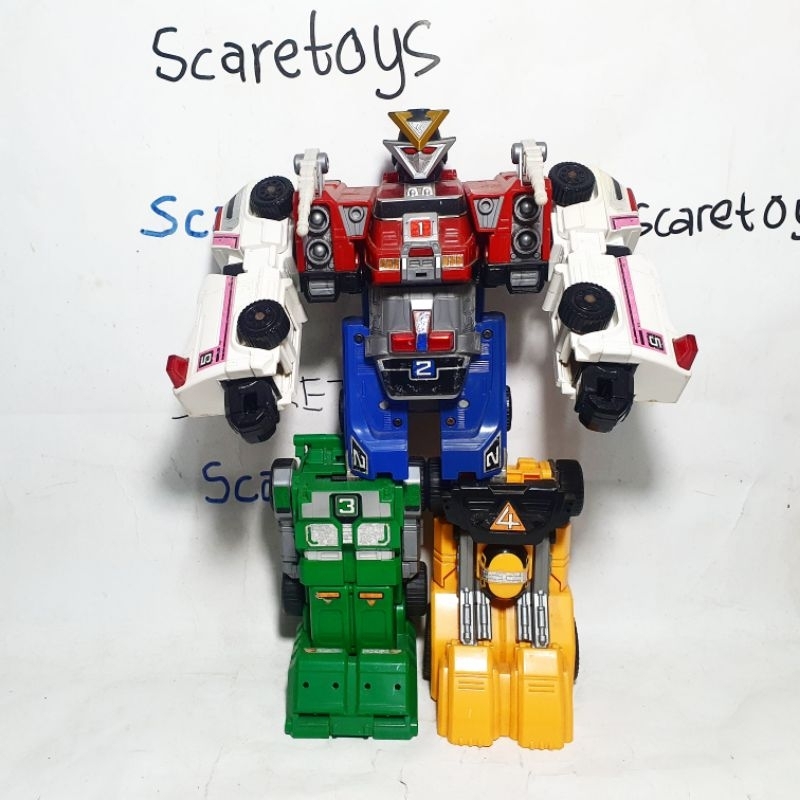 DX carranger VRV Robo Power Rangers Turbo Rescue zord megazord bandai