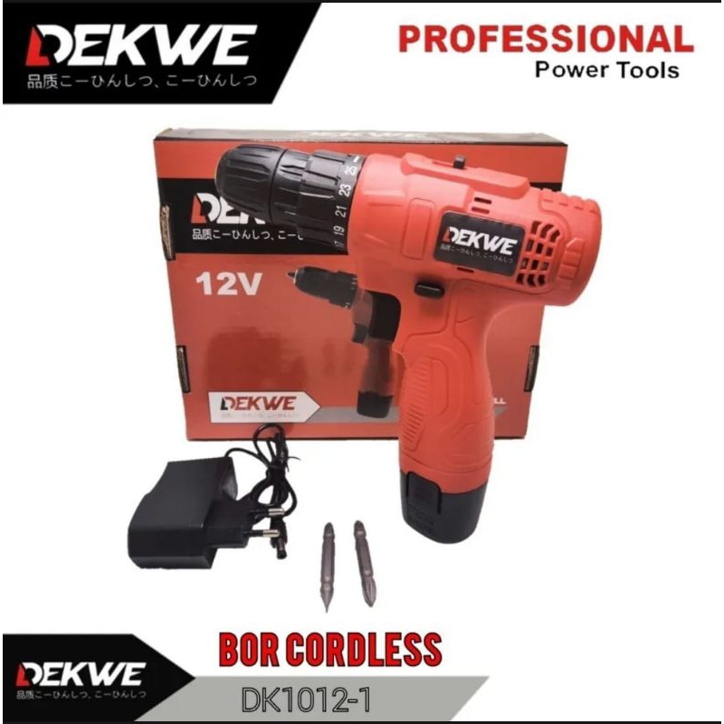 COD MESIN BOR BATERAI CORDLESS DEKWE DKI012-1 12V 10MM BOR - DEKWE DK1012-1 bor bagus BOR elektrik
