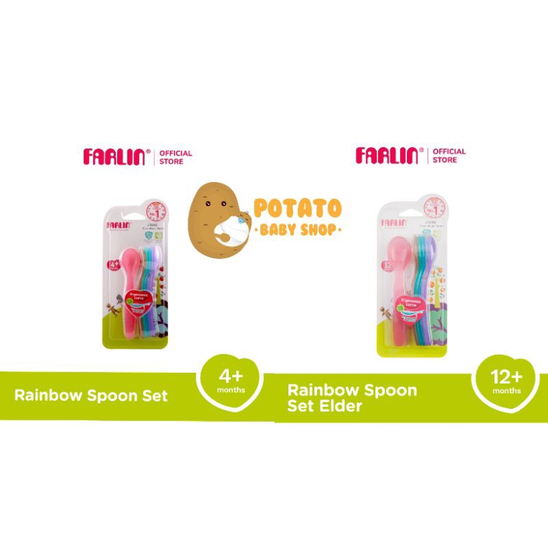 Farlin Rainbow Spoon Set Elder - Sendok Makan Anak