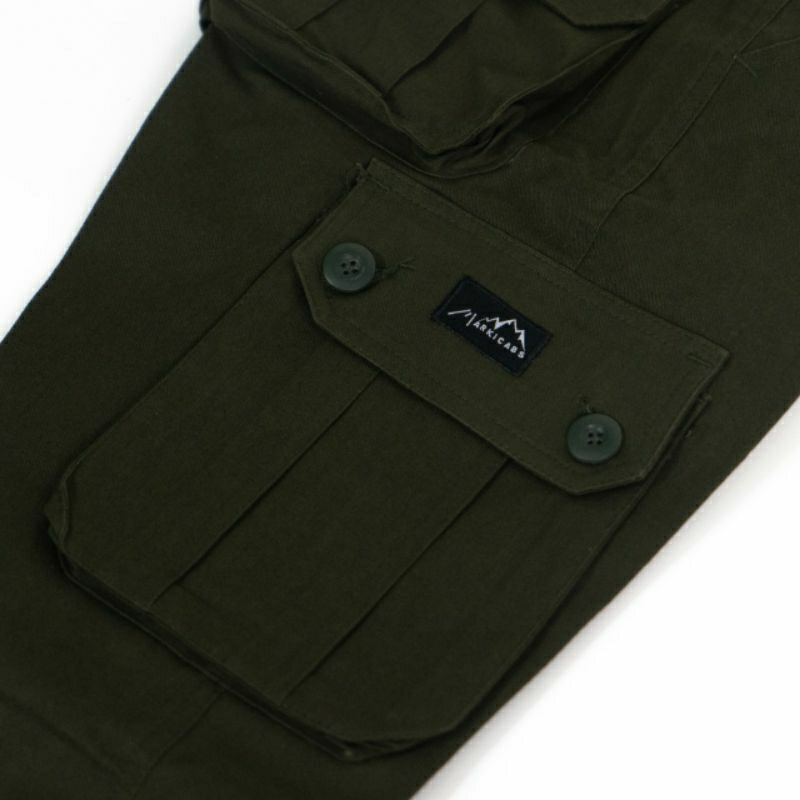 MARKICABS [Cenneth - Olive] Long Cargo Pants