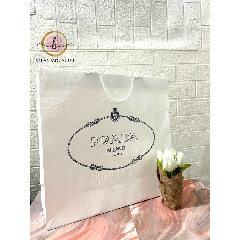 Paper Bag Prada Original Ukuran Jumbo ( Ready Stock JKT )