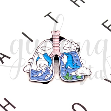 Pin Dolphin In Lungs Bros Tas Hijab Motif Lumba Lumba Di Dalam Paru Paru unik GH 208180