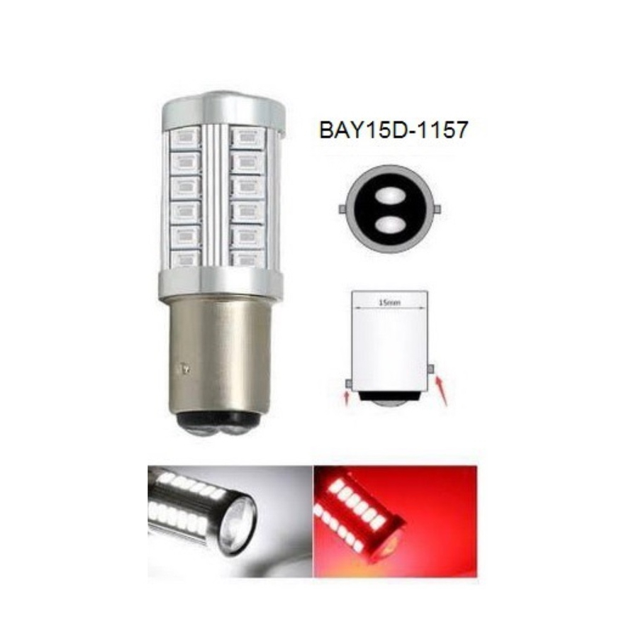 Lampu LED Rem Stop lamp KEDIP STROBO Soket 1157 Bayonet 34 titik LED - (lampu rem kedip saat di rem)